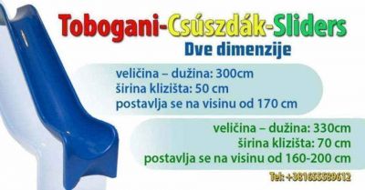 Prodajem TOBOGANE u tri dimenzije u razn