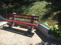 Parkovske betonske klupe sa naslonom
