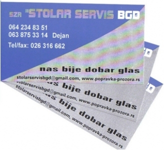 Firma ˝Stolar Servis BGD˝obavlja...