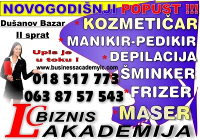 ŠKOLA LEPOTE-NOVI UPISNI ROK Biznis...