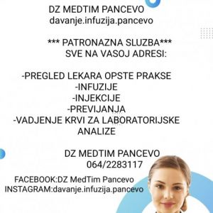 DAVANJE INFUZIJE PANCEVO