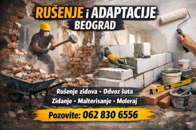 Rušenje zidova i kompletne adaptacije –