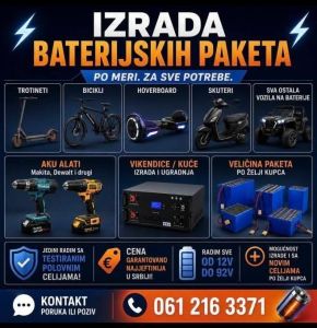 Izrada i repracija baterija za El. Vozila