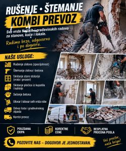 Rušenje • Štemanje • Kombi prevoz