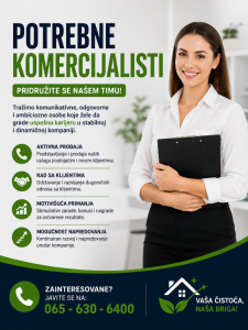 Potrebne radnice za poziciju komercijali